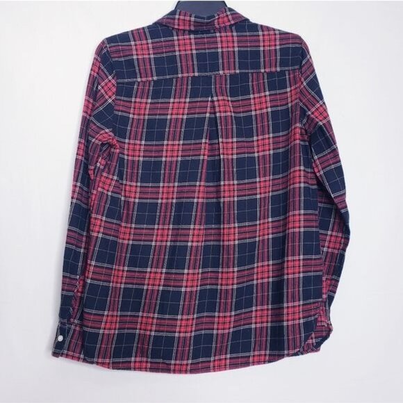 Tommy Hilfiger Red & Black Plaid Flannel Convertible Top Women's Size Medium - Picture 6 of 8